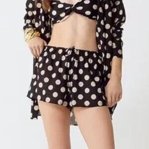 NWT J. Crew Cotton Voile Beach Short in Dot Print, XXS
